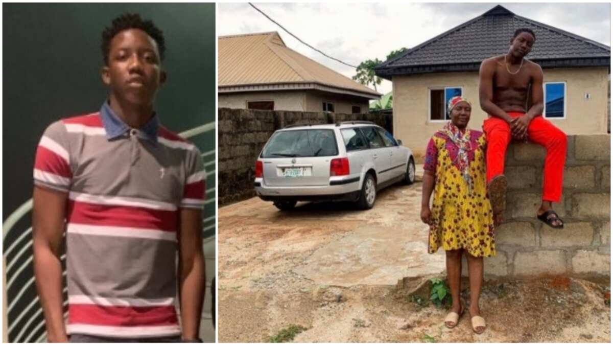 Man builds house for mum after she complained about rent issue, Nigerians react (photos)