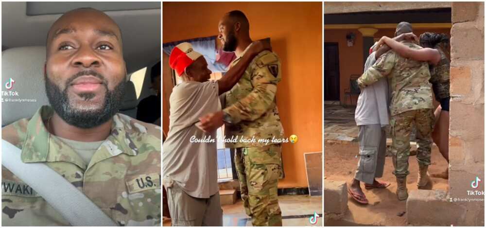 Nigerian man serving in US Army comes home after 6-years, surprises family