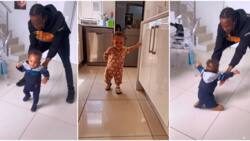 “Ready for the World Cup”: BBNaija Omashola shares adorable videos of son taking first baby steps, fans react