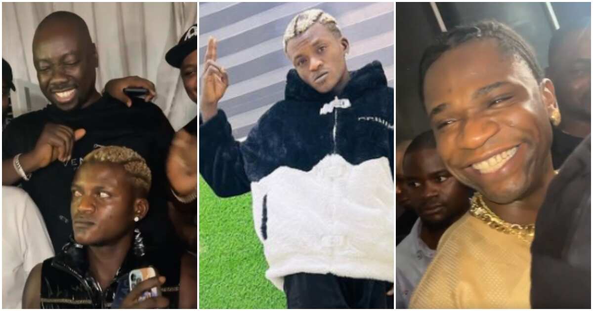 Speed Darlington don see him junior brother: Reactions as video of Portable chilling with Obi Cubana emerges