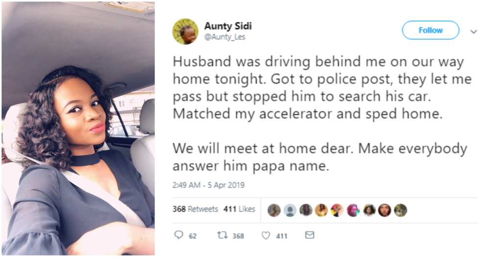 Nigerian lady shares how she abandoned her husband at police checkpoint