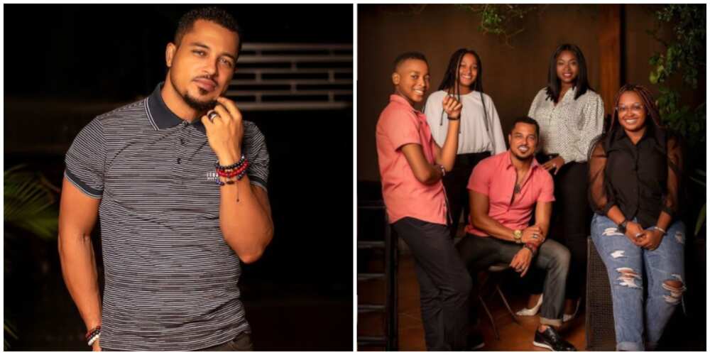 Photos of Van Vicker and his family.