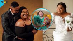 Plus-size bride looks magnificent in a long-sleeve beaded silky gown for her white wedding: "It suits her perfect body"