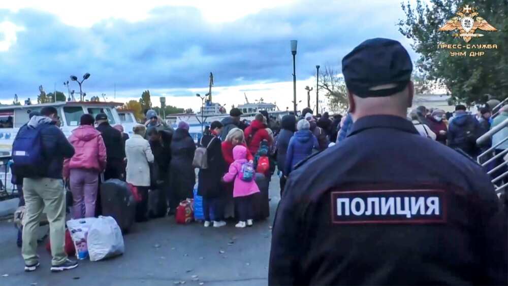 Kremlin-installed leaders are evacuating Kherson, the capital of a region Russia claims as its own
