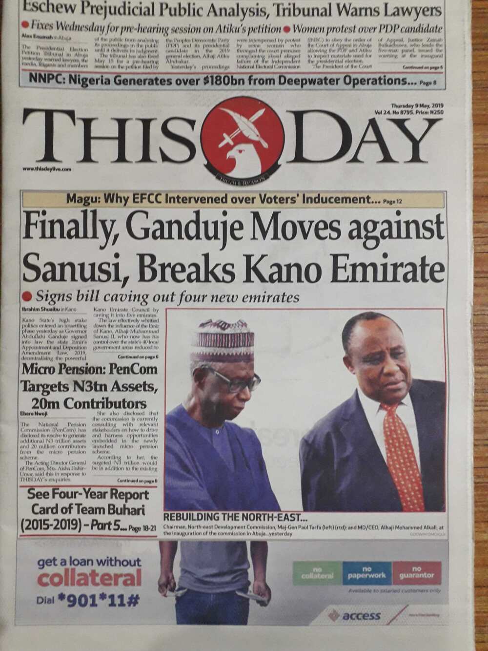 ThisDay newspaper of May 9