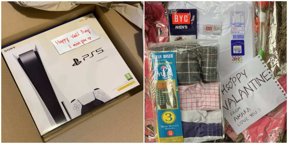 Nigerian man's Val gifts from his ex and girlfriend causes huge stir, many say he should make up with his ex