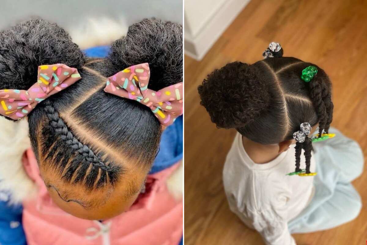 Ball Barrettes Hairstyle Black Girls