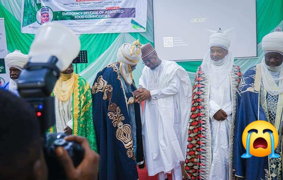 The Emir of Funkaye Emirate, Alhaji Mu’azu Mohammad Kwairange III, Gombe state capital, the minister of communications and digital economy, Prof. Isa Ali Pantami