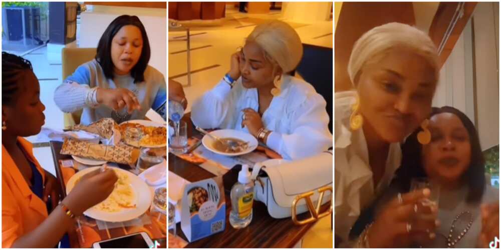 Mercy Aigbe and friend Mercy Aigbe and friend
