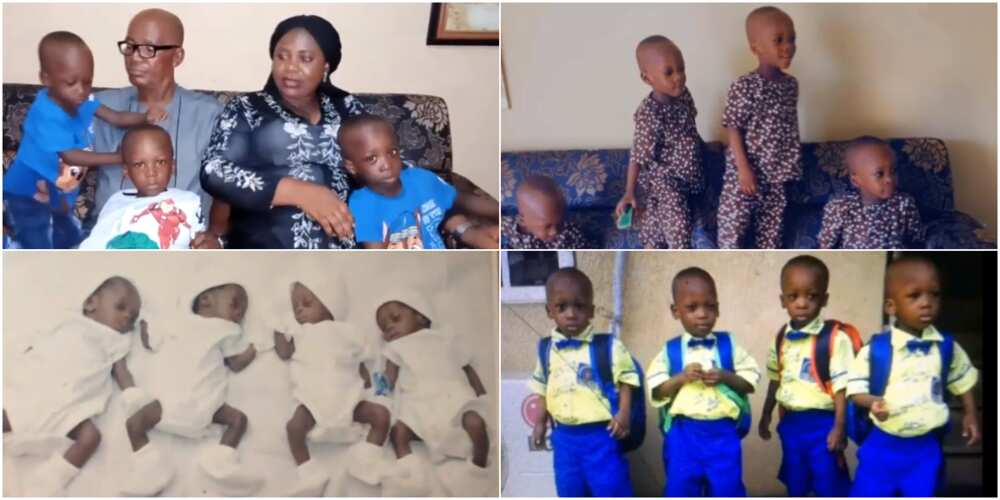 Civil servant ask Nigerians to assist him in taking care of quadruplets