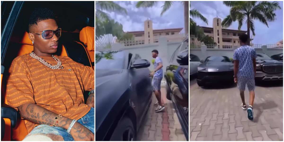 This is what Wizkid's luxury garage looks like, see all the singer's expensive luxury cars