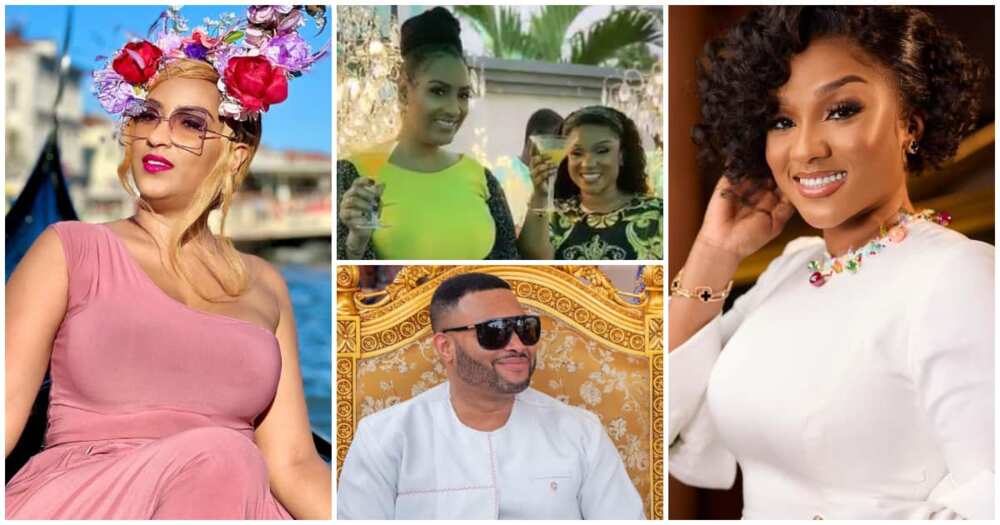 Juliet Ibrahim Parties In Ex-Husband's Mansion, Hangs Out With His Current Wife; Social Media Reacts