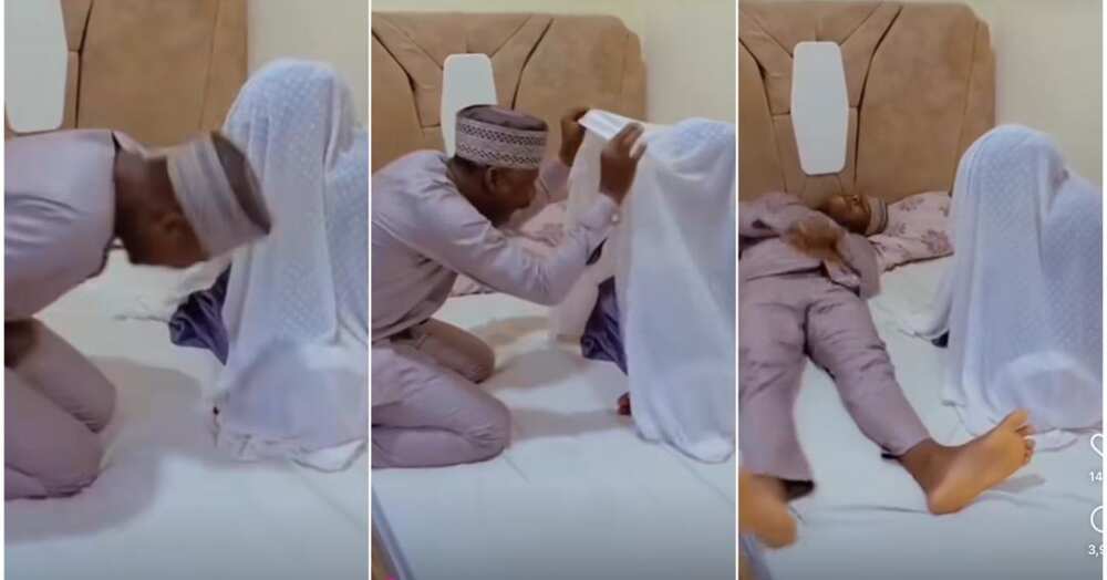 Man sees wife's face for the first time after marriage