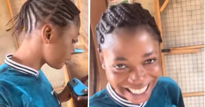 That black bwoyy, lady withdraws money, boyfriend gives lover ATM card