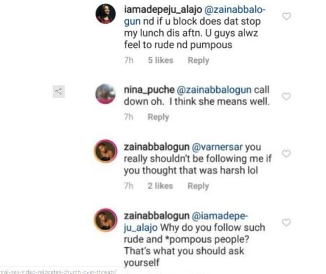 Actress Zainab Balogun exchanges words with fans who says she is pregnant