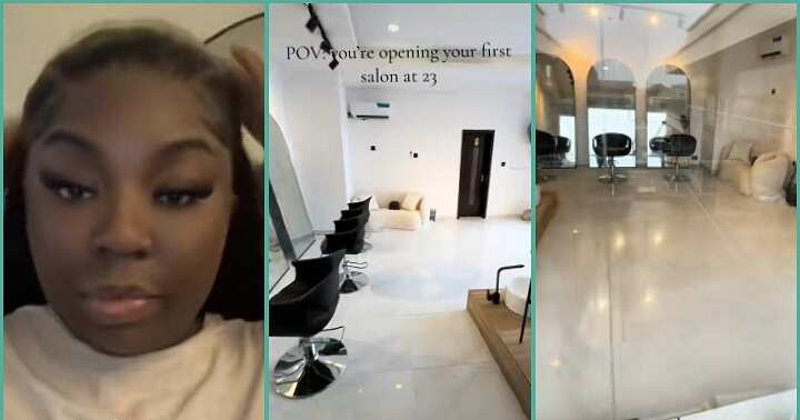 Young lady shows off her exquisite salon at the age of 23, video inspires many