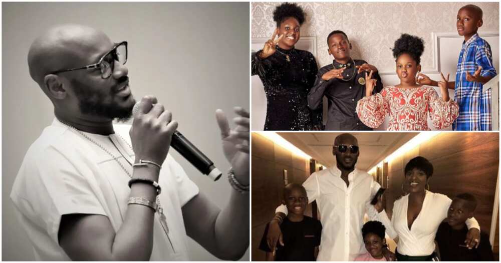 Photos of 2face and his family