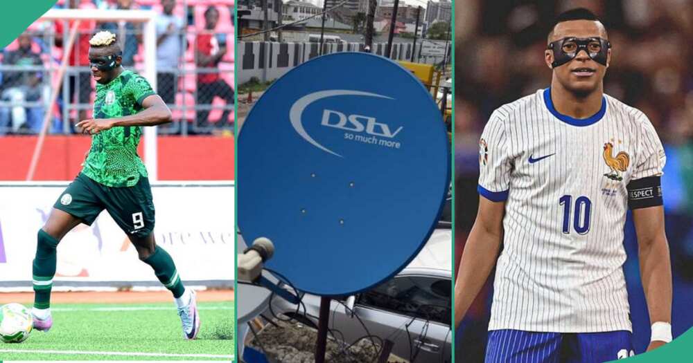 Nigerians criticise DStv over its Facebook post which bantered with Osimhen's mask and Mbappe