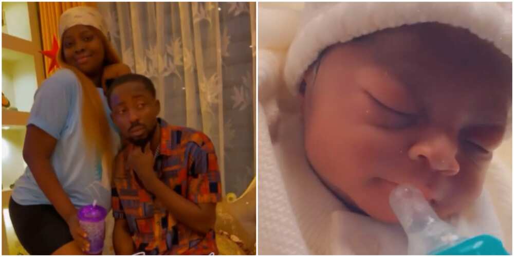 Rapper Erigga and wife welcome another child, see cute video of newborn Rapper Erigga and wife welcome another child, see cute video of newborn