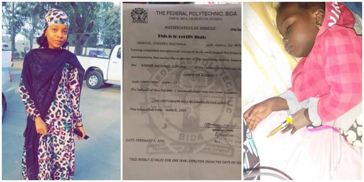 Nigerian lady cries out, begs for help to save her daughter's life, shares her last certificate, many react