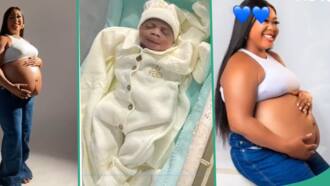 Nigerian woman gives birth to beautiful baby after 15 years of waiting, posts video of baby bump