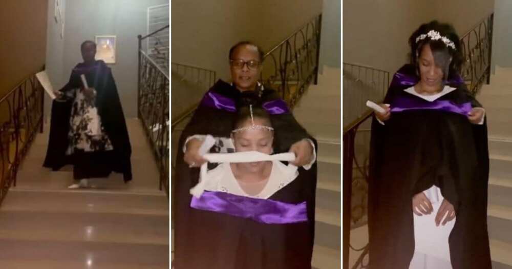 Mom officiates her daughters graduation at home, inspires Mzansi