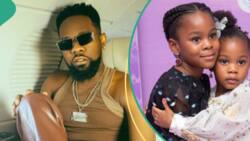 "Can they speak Igbo too?" Reactions as Patoranking's daughters speak and translate French