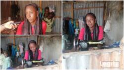 Turning lemons into lemonade: 25-year-old lady in Abuja IDP camp learns tailoring, charges up to N2k per dress