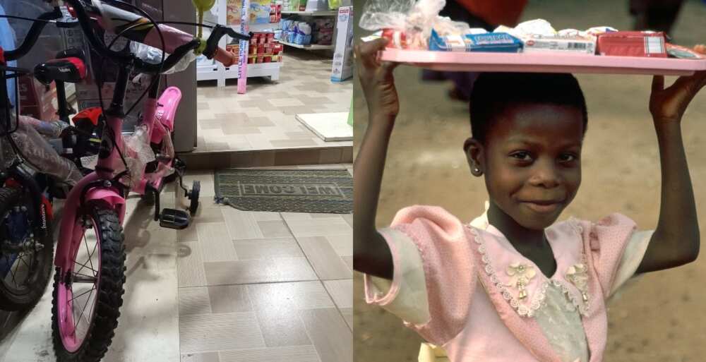 8-year-old girl saves for a year to get herself a bicycle