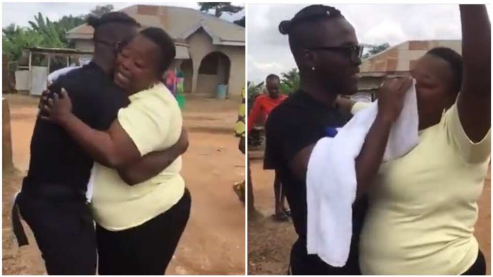 Emotional moment mother reunites with her son after 5 years apart