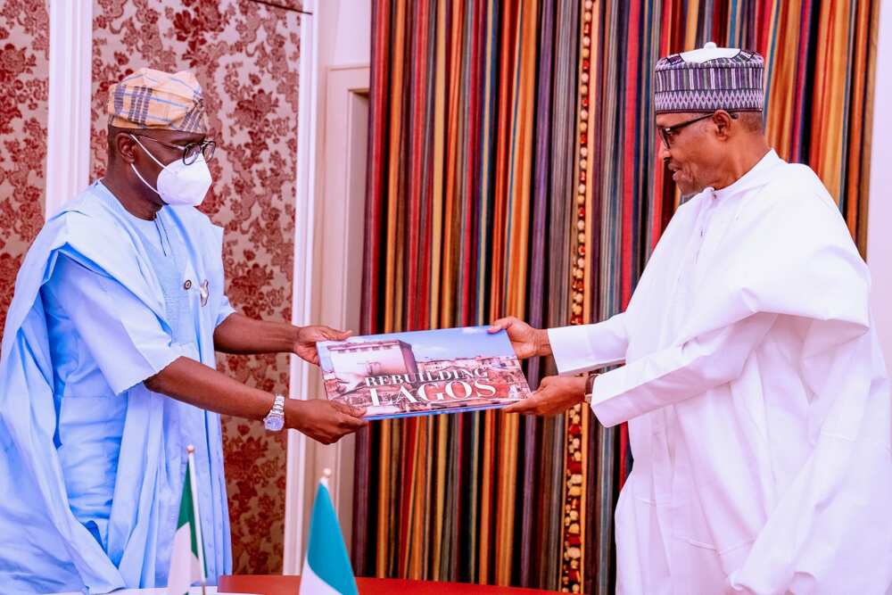 Buhari receives Governor Sanwo-Olu in Abuja