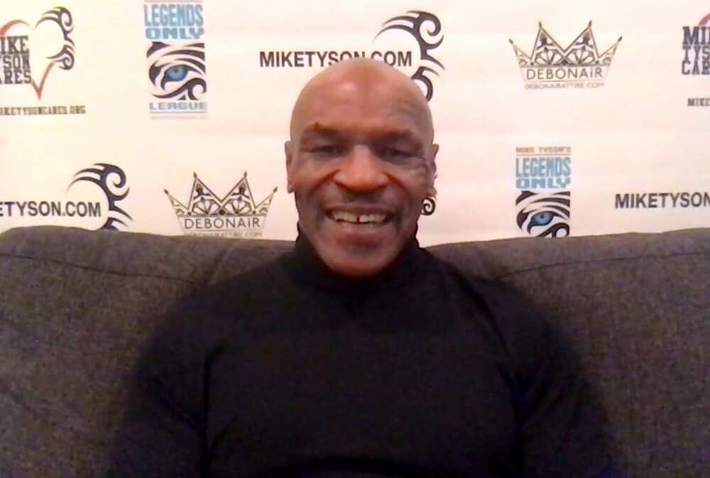 Mike Tyson in joyous mood