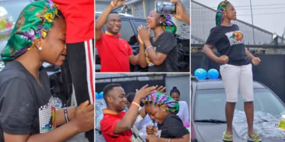 Gospel Agochukwu gave his wife a brand new car Gospel Agochukwu gave his wife a brand new car