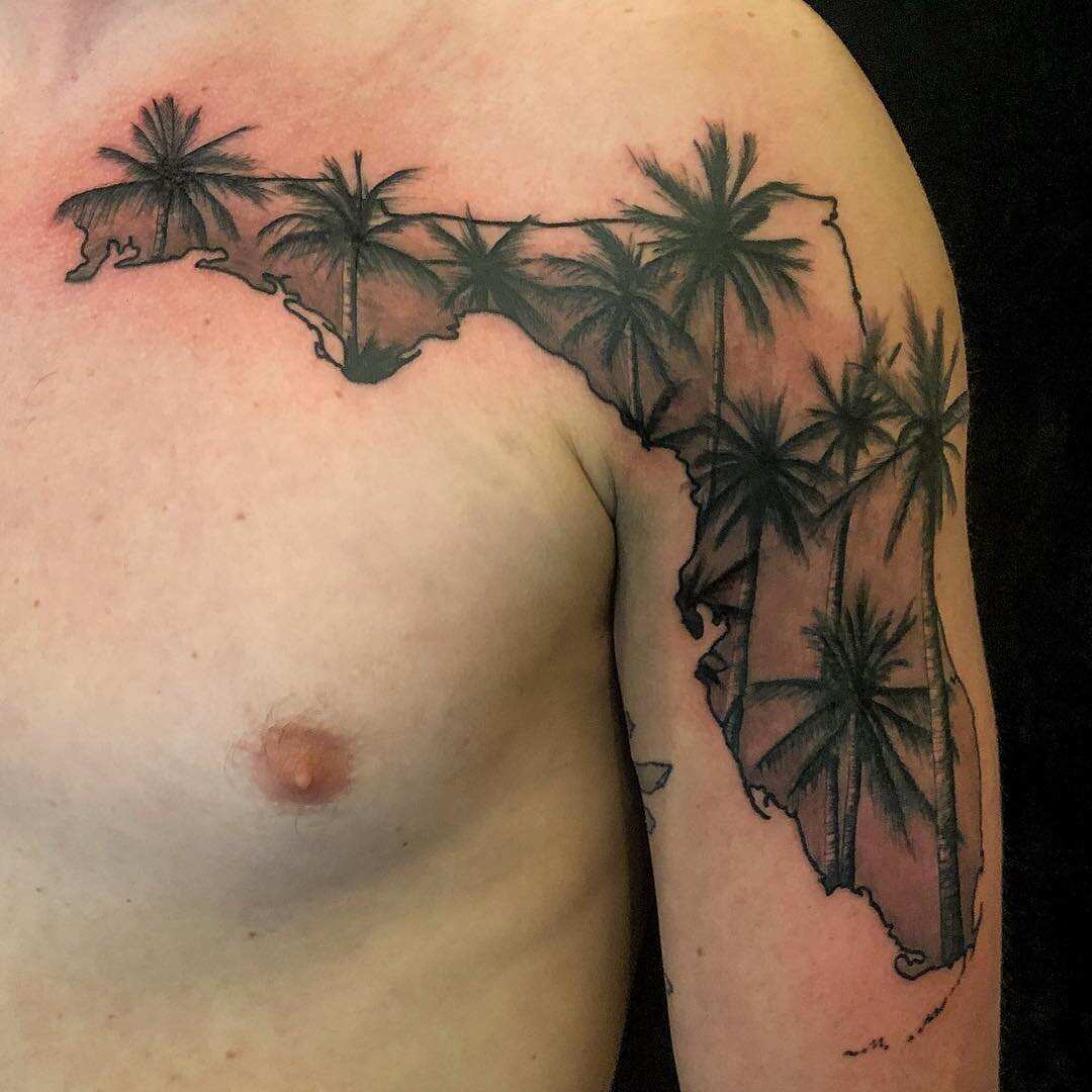 35 Breathtaking Palm Tree Tattoo Design Ideas