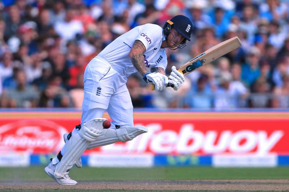 On the attack - England captain Ben Stokes on his way to 98 not out in the second Test against South Africa at Old Trafford