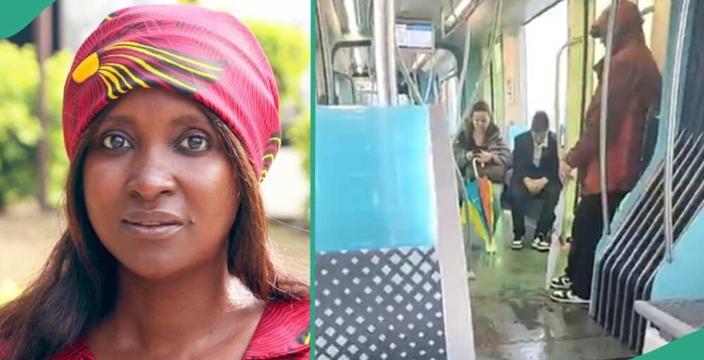 Nigerian lady stunned to find train free in Luxembourg, enters it