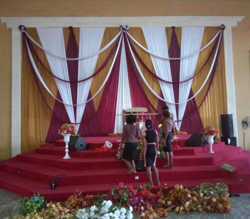 Nigerian traditional church decor for wedding