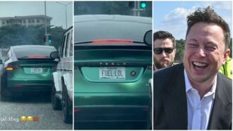 "Fuel Lol": Plate number of Tesla electric car causes stir in Lagos, mocks fuel-powered vehicles
