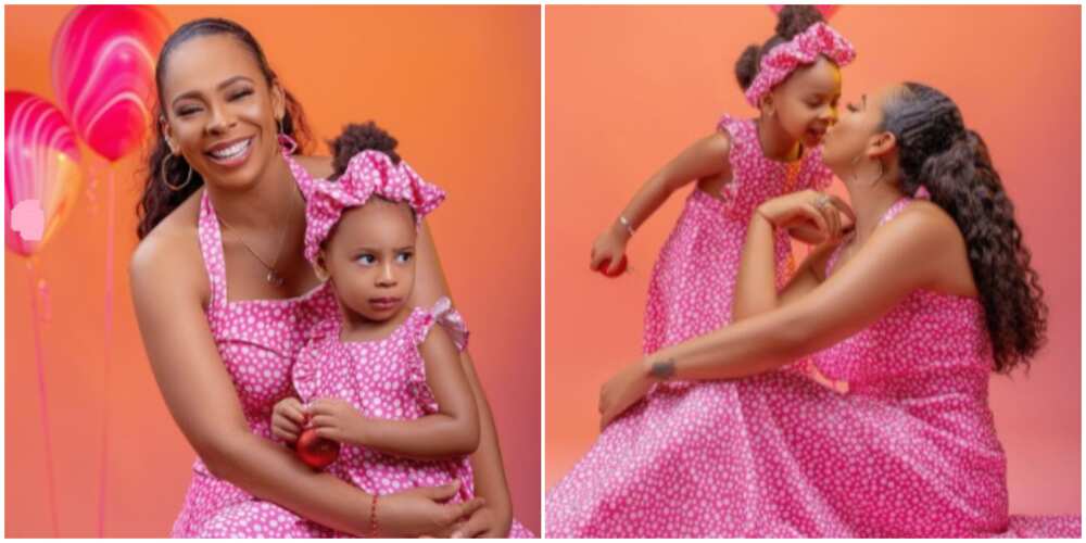 Photos of Tboss and adorable daughter.