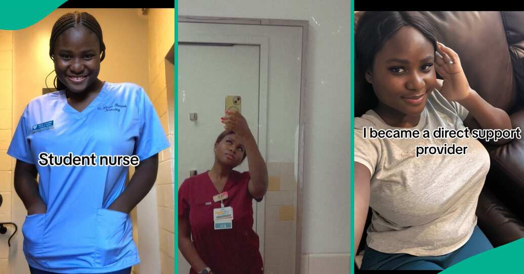 Nigerian lady in the US celebrates becoming a registered nurse, reflecting on her journey from cashier to nurse assistant and more