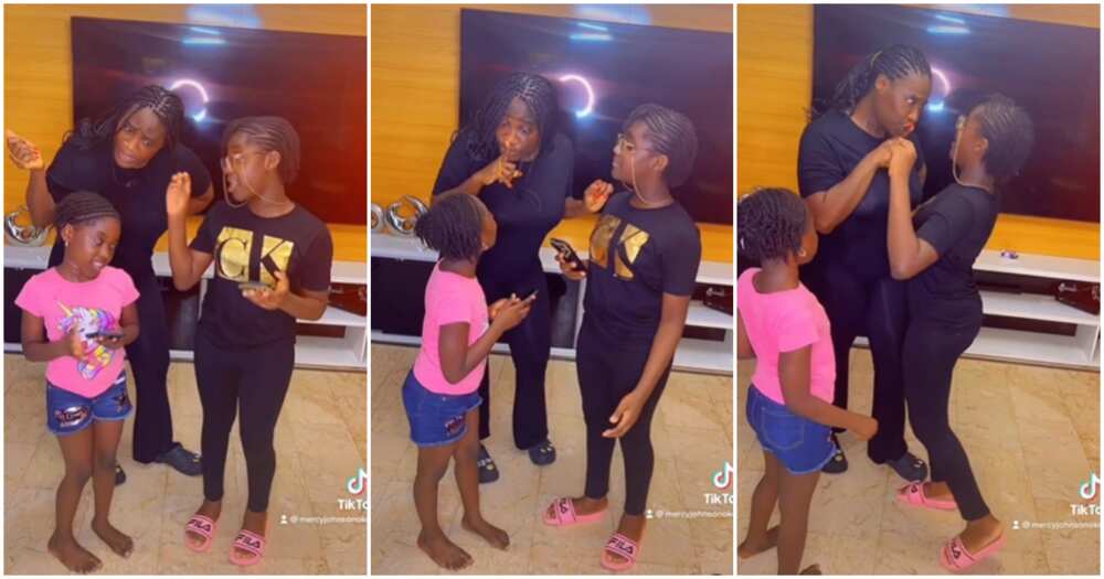 Actress Mercy Johnson and her daughters