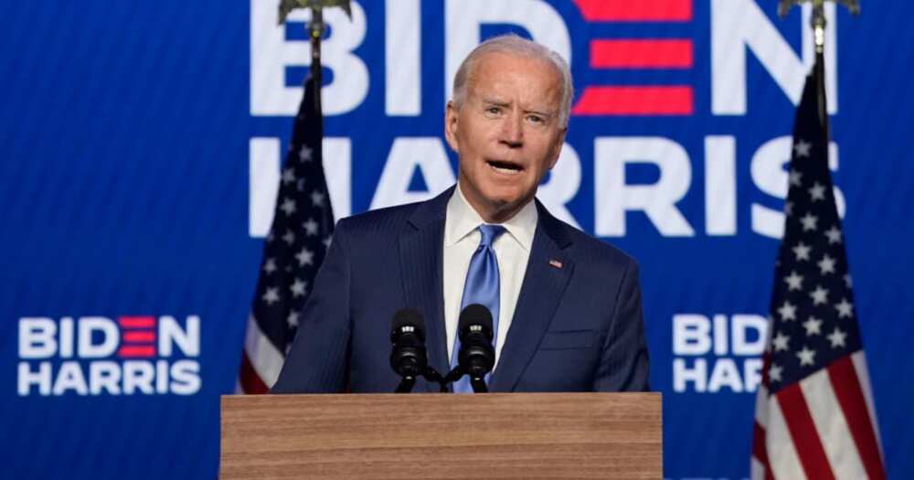 Joe Biden is the projected winner of the US elections after securing Pennsylvania. Photo credit: Getty Images