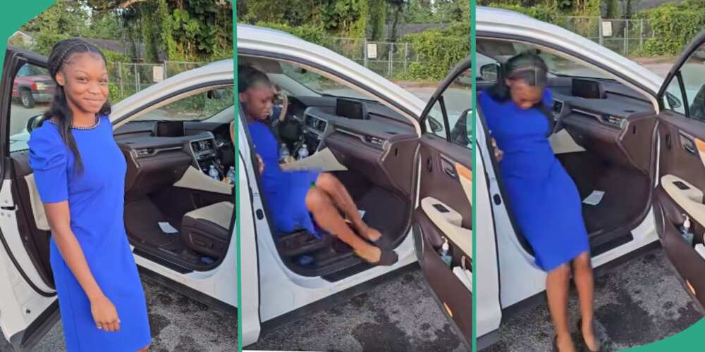 Lady teaches women how to enter and exit a car