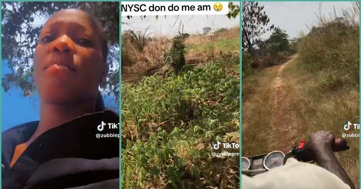 Female corper shares painful video over the area she was redeployed to