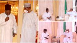 Next APC national chairman? Photos emerge as Ali Modu Sheriff visits Buhari