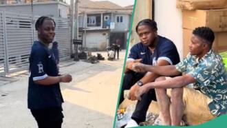Nigerian man battles with bricklayer on food challenge, he eats everything before him, gets 40k