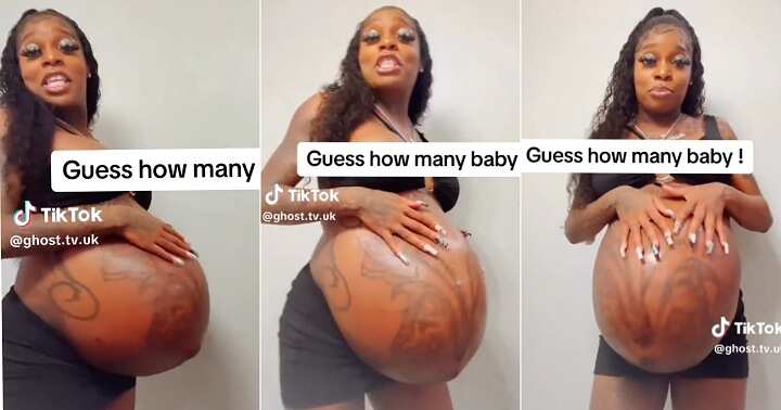 Pregnant woman amazes TikTok viewers with huge bump