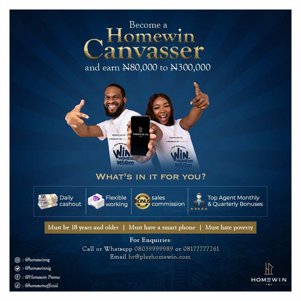Earn Up to N300k Monthly as a Homewin Canvasser - Sujimoto’s Promo Project