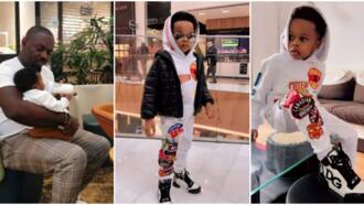 "Real life boss baby": Jim Iyke floods IG with stylish photos of his son on birthday, lil man rocks designers