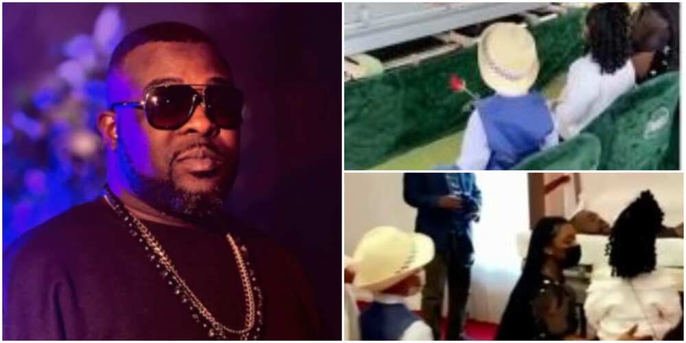 Emotional moment late music producer Dokta Frabz’s children told him goodbye as he is finally laid to rest